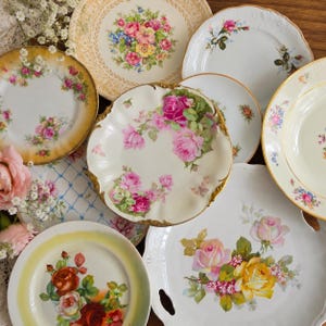 Antique Pink Rose China - Etsy