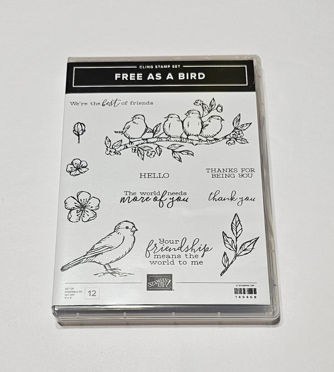 Brand New Stampin up Free as a Bird Cling Stamp Set - Complete With ...