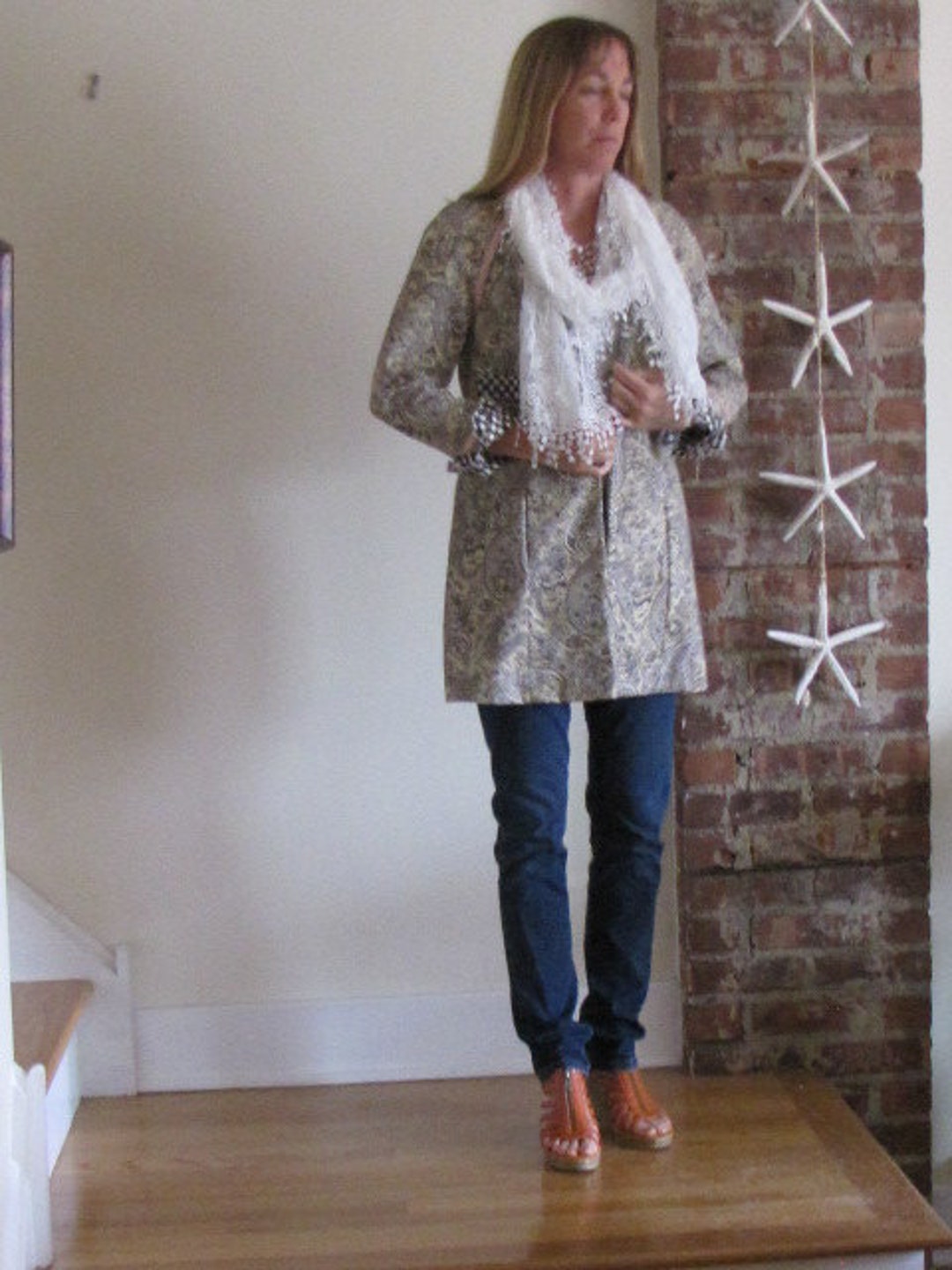 Curvy Paisley Quilted Jacket