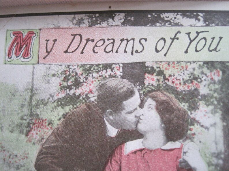 or the last??..lot of 4 romance postcards..lot of 4..themed..the first Kiss suitable for framing