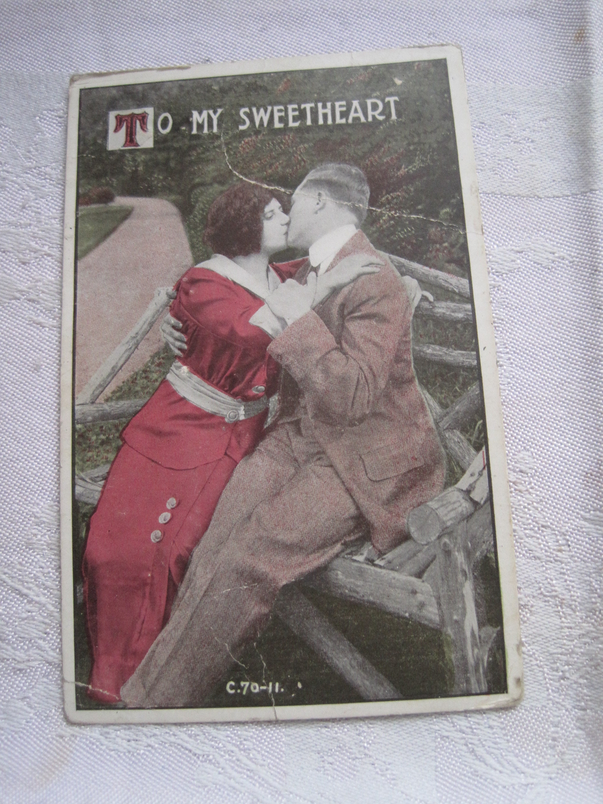 Romance postcards..lot of 4..themed..the first Kiss. or Etsy