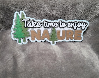 Nature Scrapbook Title Die Cut: Hiking & Outdoors Embellishment