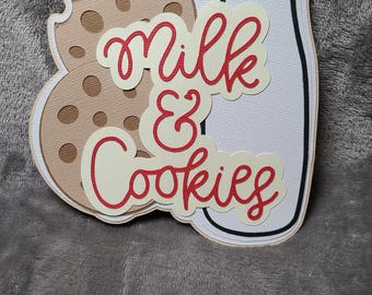 Milk and Cookies Scrapbook Title, Paper Piecing Embellishment