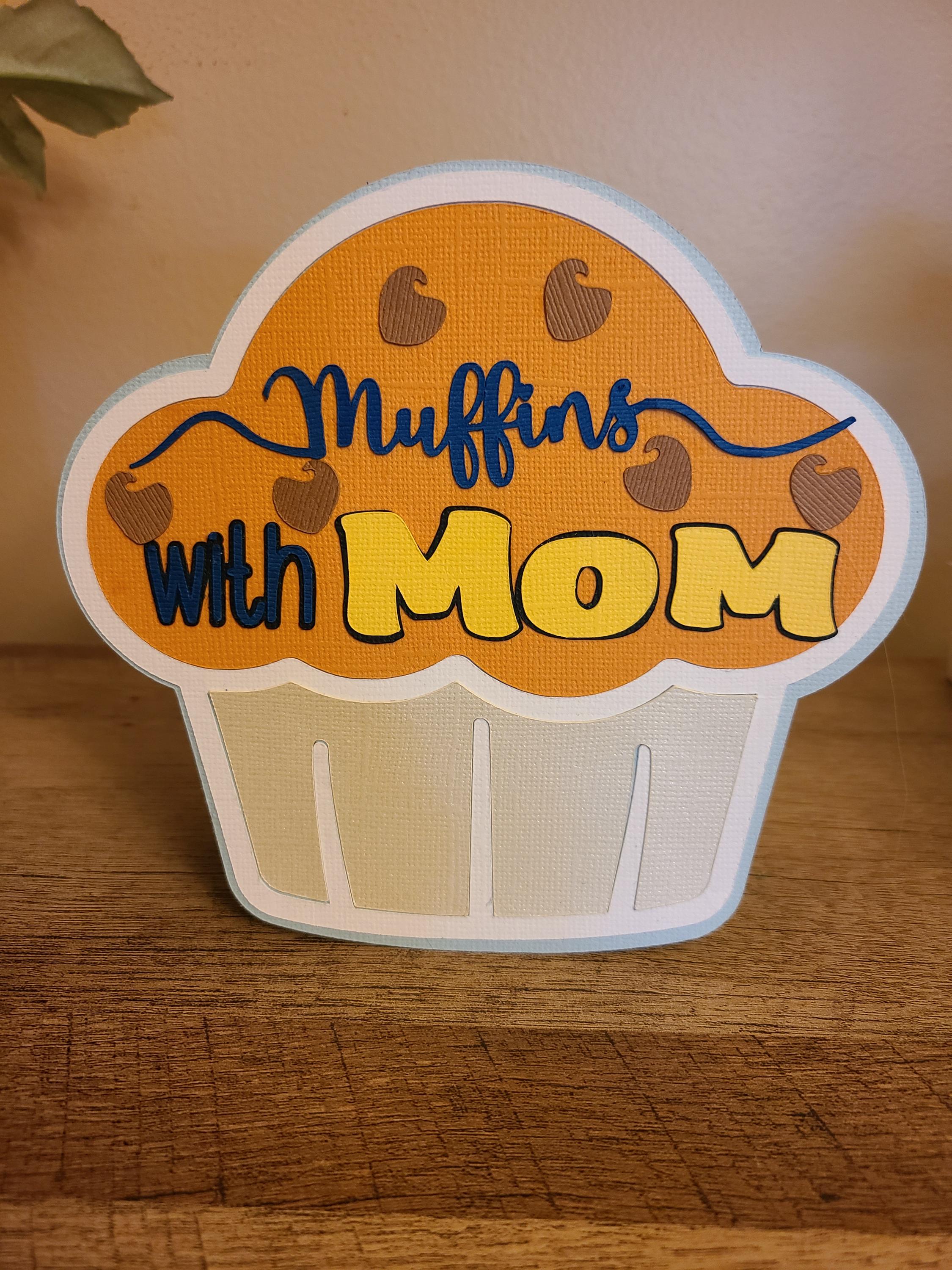 Muffins with mom scrapbook title