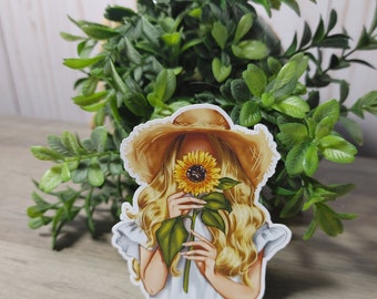 Sunflower, plant lady and positive stickers