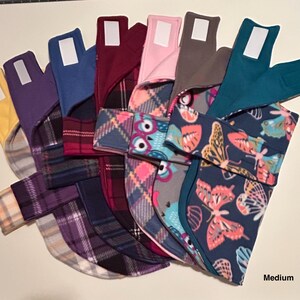 Warm and cozy reversible fleece doggy coats, adorable design doggy coats, easy to put on and take off coats image 12