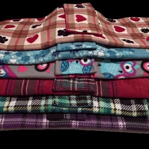 Warm and cozy reversible fleece doggy coats, adorable design doggy coats, easy to put on and take off coats image 15