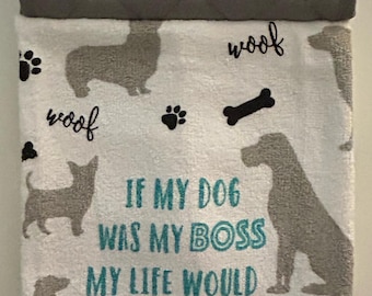 Kitchen Handtowels with Potholder to Hang on Drawer or Cupboard or More