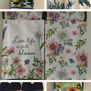 Kitchen Handtowels with Potholder to Hang on Drawer or Cupboard or More