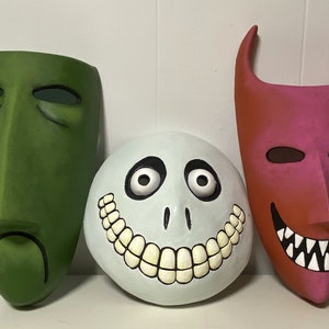 Nightmare before Christmas masks -Lock, Shock, and Barrel