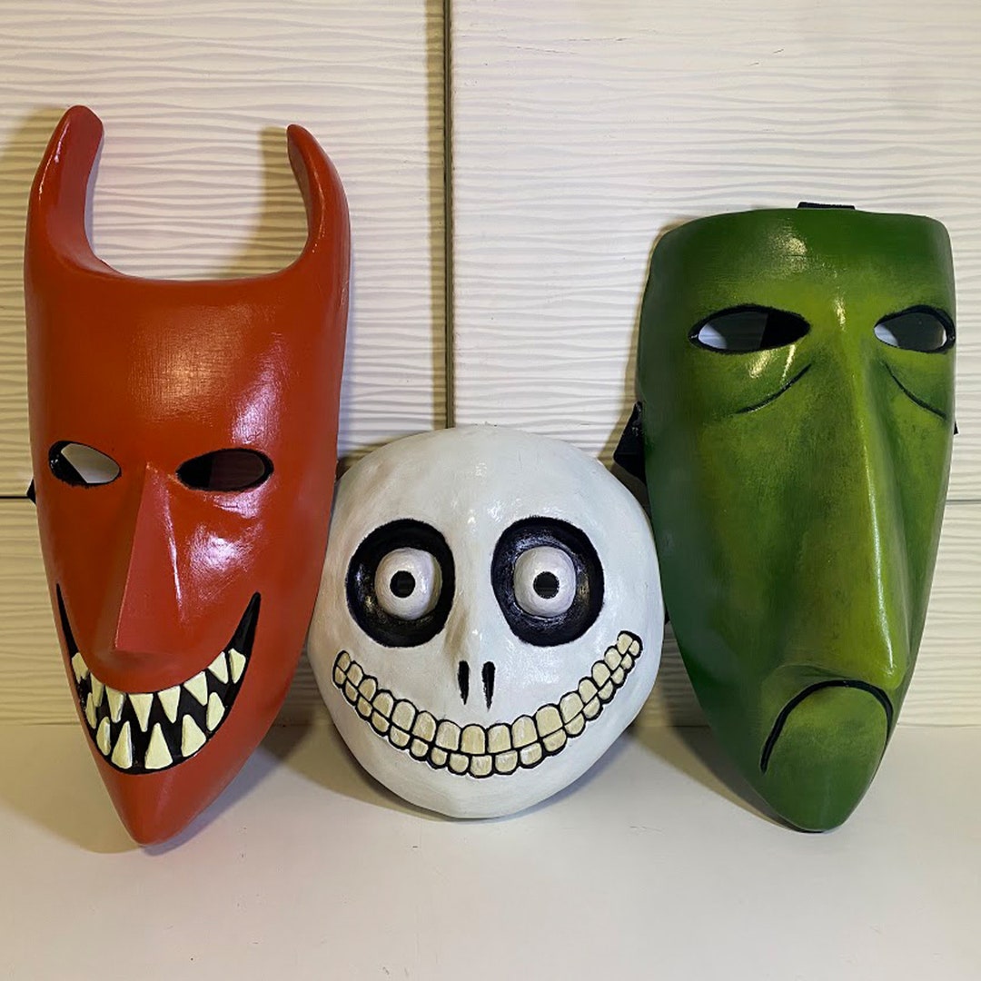 Nightmare Before Christmas Masks lock Shock and Barrel Etsy