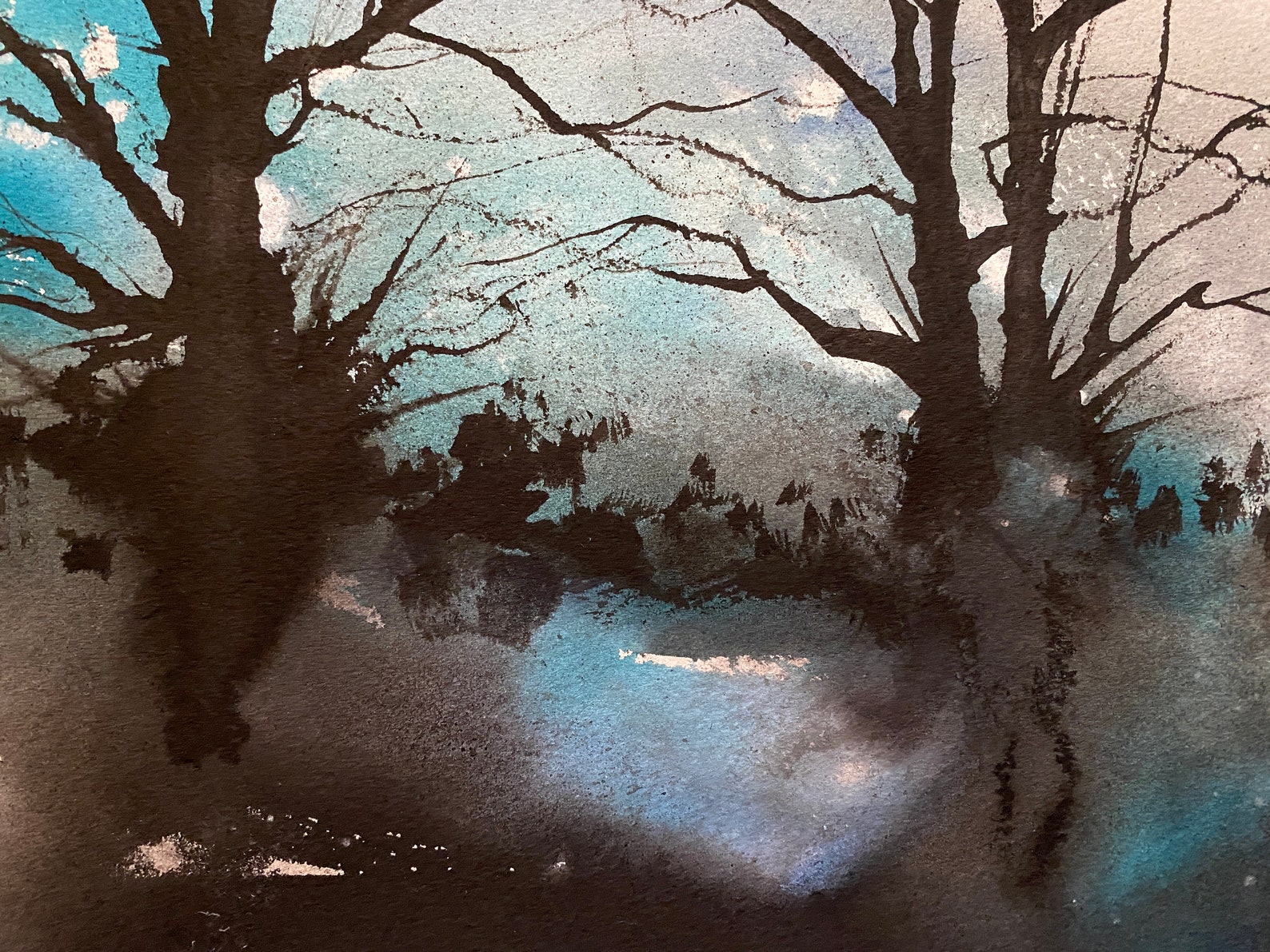 Original Signed Watercolour Ink Painting By Lois Davidson Etsy