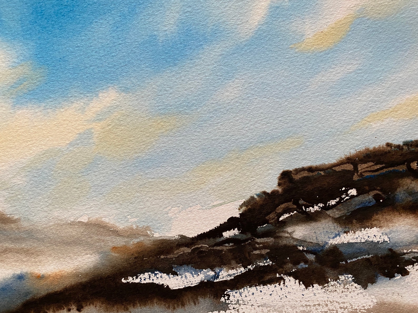 Original Signed Watercolour by Lois Davidson Misty Mountain | Etsy