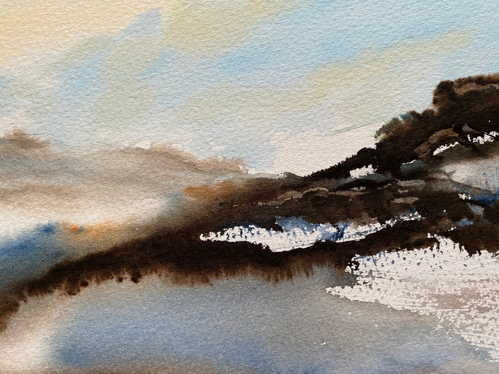 Original Signed Watercolour by Lois Davidson Misty Mountain | Etsy