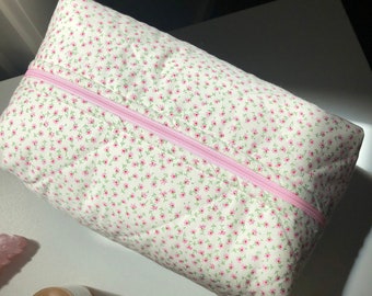 flower print makeup bag
