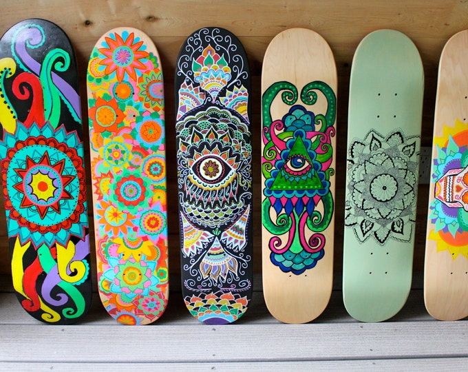 Hand Painted Skateboard - Etsy