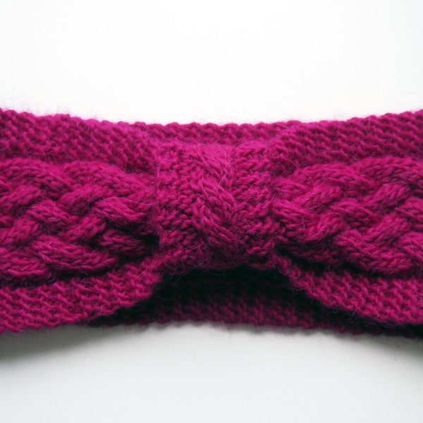 Double Plaited Cable Knit Turban-style Headband (Knitting Pattern PDF Only)