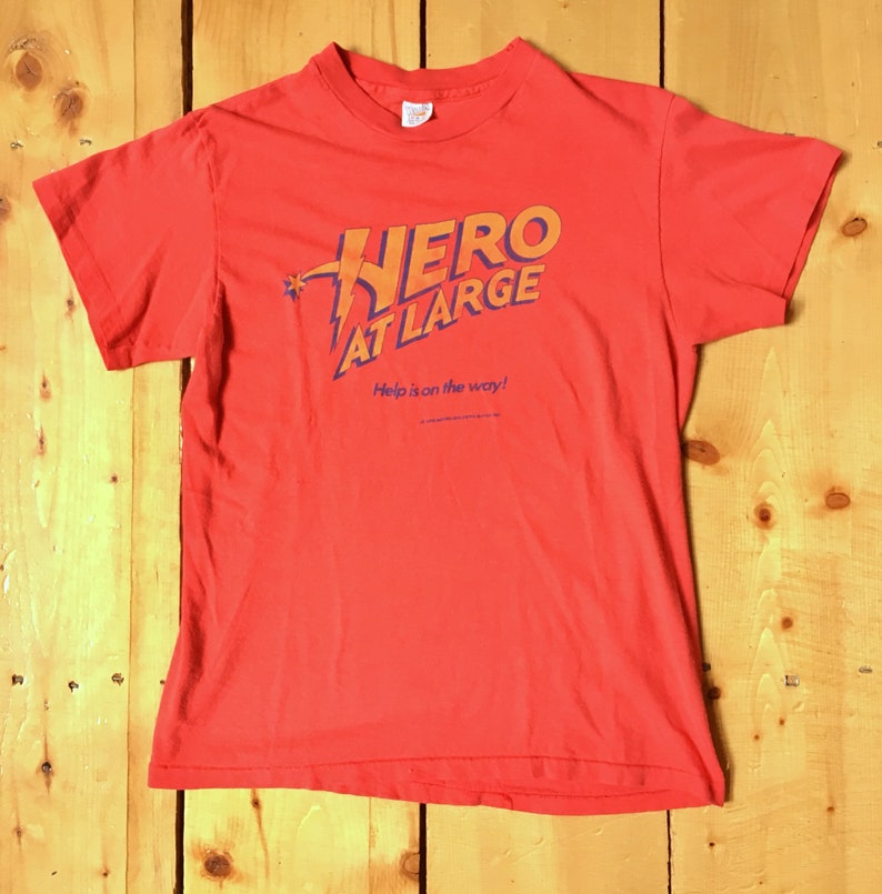 Vintage 19791980 MGM Hero At Large John Ritter Movie Promotional Tee Tshirt on 70s Hanes Fits Small