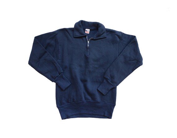 50s Champion Running Man 100% Cotton Quarter Zip S