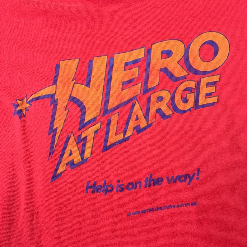 Vintage 19791980 MGM Hero At Large John Ritter Movie Promotional Tee Tshirt on 70s Hanes Fits Small