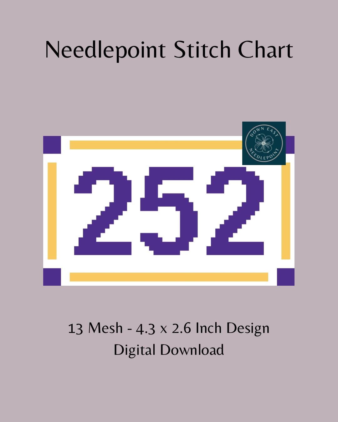 252 Needlepoint Chart 13 Mesh - Digital Download - Etsy