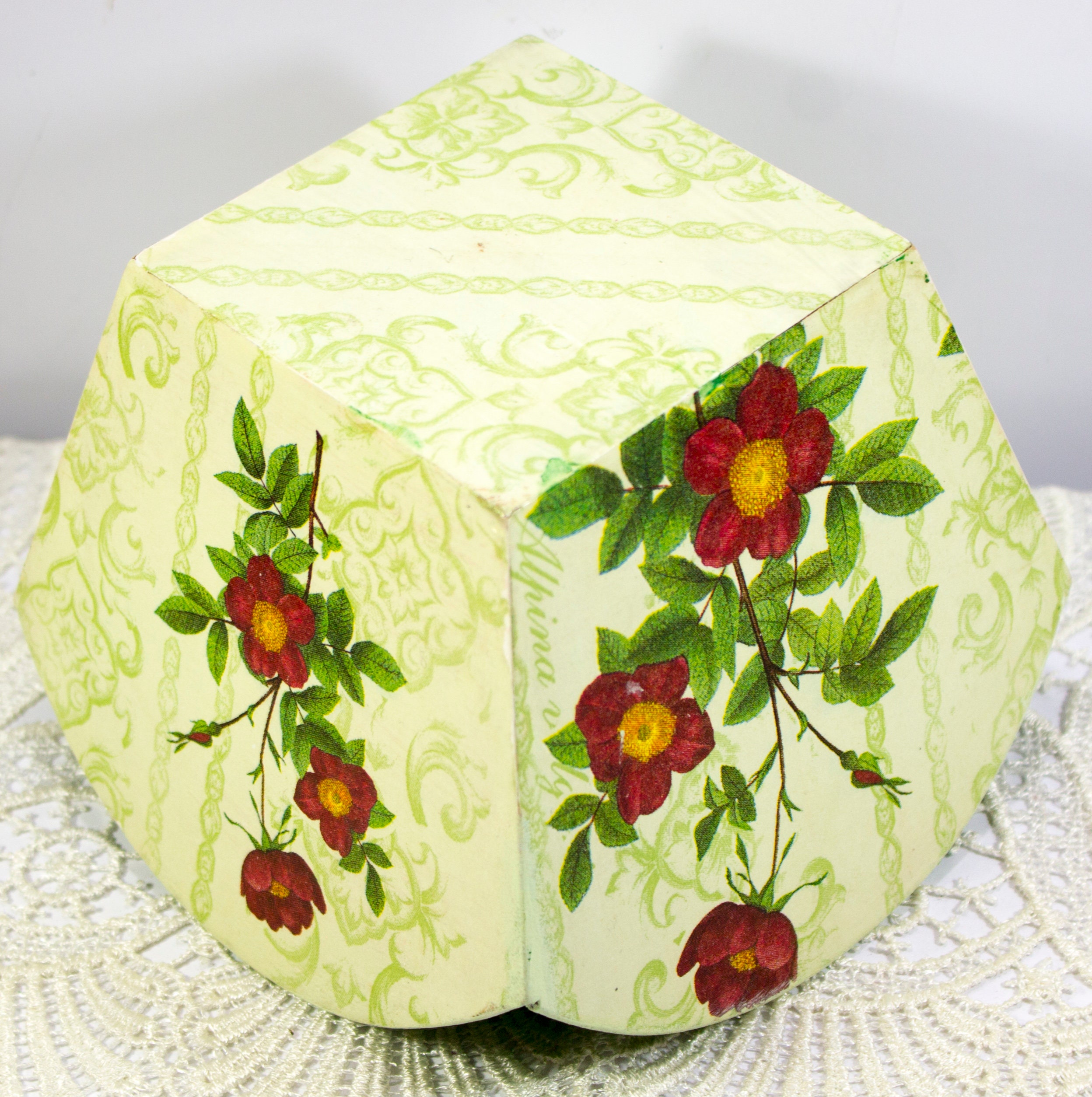 Candy dish Sugar bowl for green kitchen vintage looking Fruit Etsy