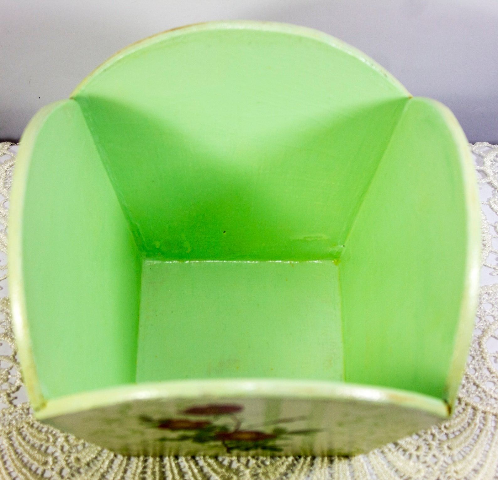 Candy dish Sugar bowl for green kitchen vintage looking Fruit Etsy