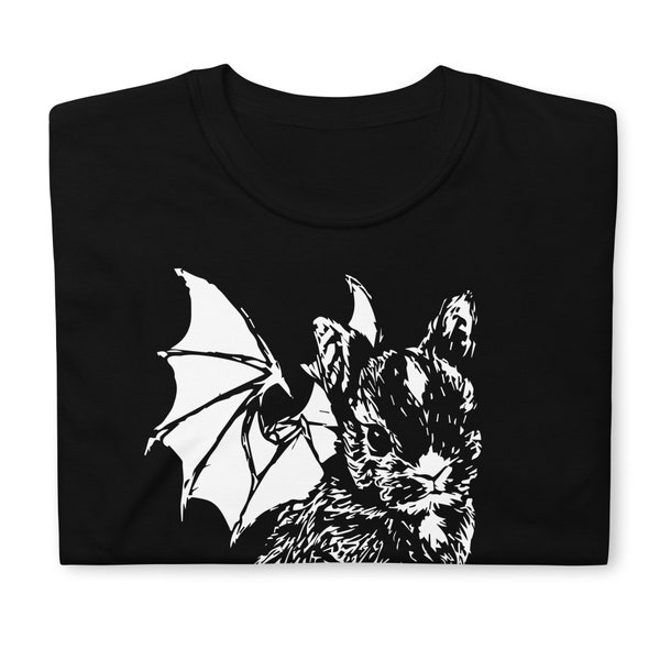 Creepy Cute Shirt Bunny Bat Cryptid, Pastel Goth Emo Clothing, Indie Dark Academia, Aesthetic Clothes