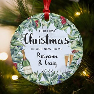Couple’s First Christmas in New Home  (Ceramic Ornament)
