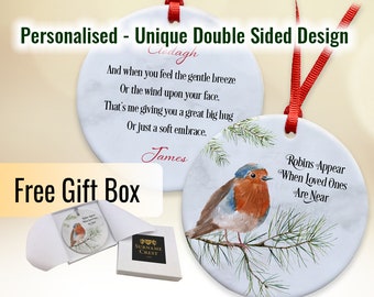 Personalised - Robins Appear When Loved Ones Are Near Ornament (Double Sided)