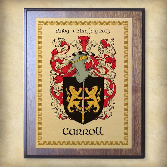 Family Coat of Arms Plaque: Personalized Heraldry Art