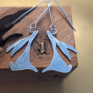 Silver hare earrings