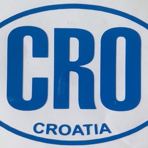 Croatia Blue Self-Stick Vinyl Decal (CRO)