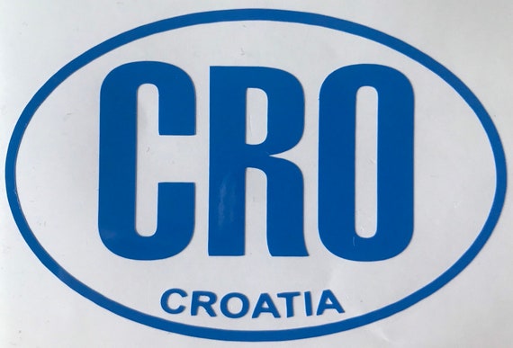 Croatia Blue Self-Stick Vinyl Decal (CRO)