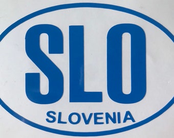 SLO Blue Self-Stick Vinyl Decal (SLO)