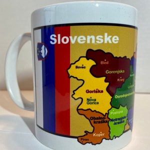 Slovenske Pokrajine Mug (Slovenian Region Mug)