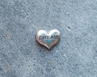 Floating Charm For Glass Memory Lockets- Dream Heart