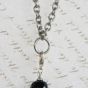 Crystal Dangle Charm For Glass Memory Lockets Black image 1