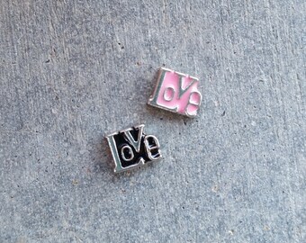 Floating Charm For Glass Memory Lockets- Love