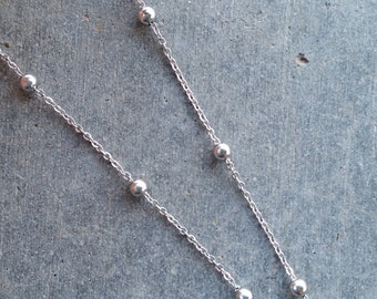 Stainless Steel Chain For Glass Memory Lockets- 20" Ball Station