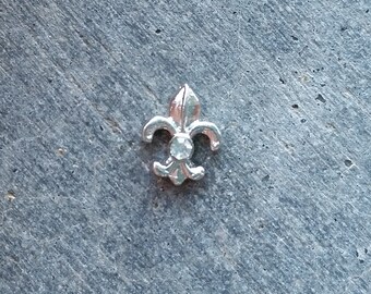 Floating Charm For Glass Memory Lockets- Fleur De Lis