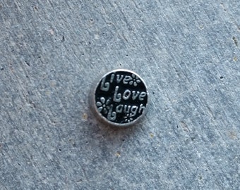 Floating Charm For Glass Memory Lockets- Live Love Laugh