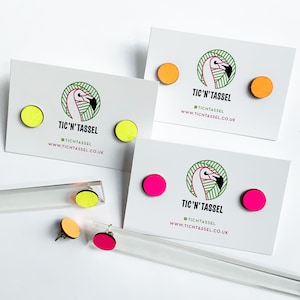NEON WOODEN STUD Earrings
