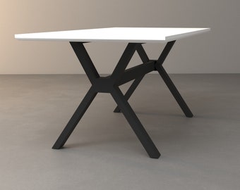 UMAY Moderne & eigentijdse kantoortafel / vergadertafel / eettafel met tafelblad