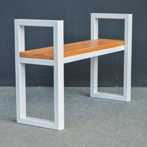 NORD Minimalist Modern Bench – Custom Wood and Metal Frame – Indoor Seating for Home & Office