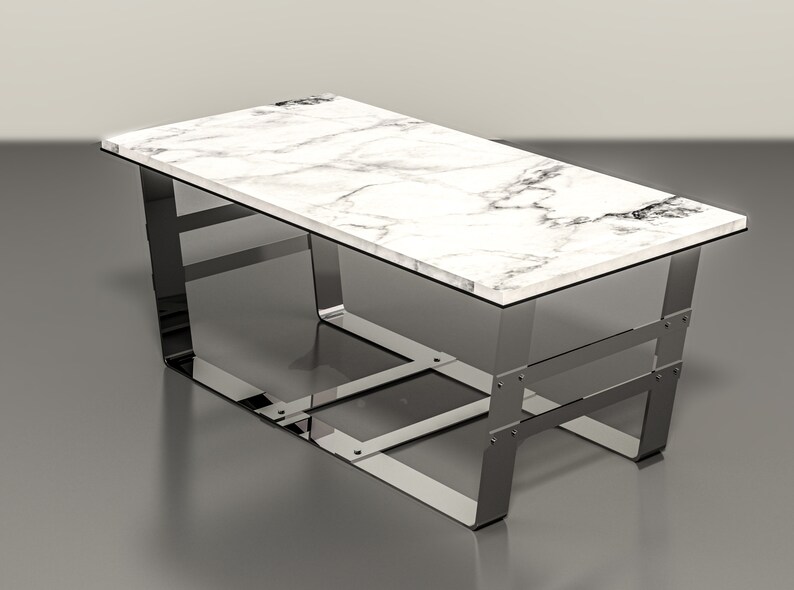 MARBLE Coffee Table With Stainless Steel 304 Quality Table Legs