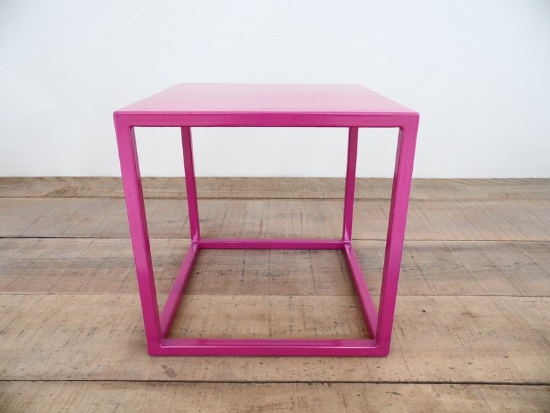 16 Cube Table Base Steel Cube Coffee TableTray Etsy