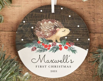 Baby's First Christmas Hedgehog Ornament