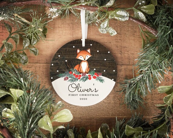 baby's first xmas ornament personalized