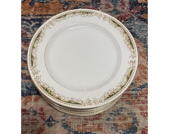 10 Vtg Signature Collection QUEEN ANNE 10 1/4" Dinner Plate Fine China Japan